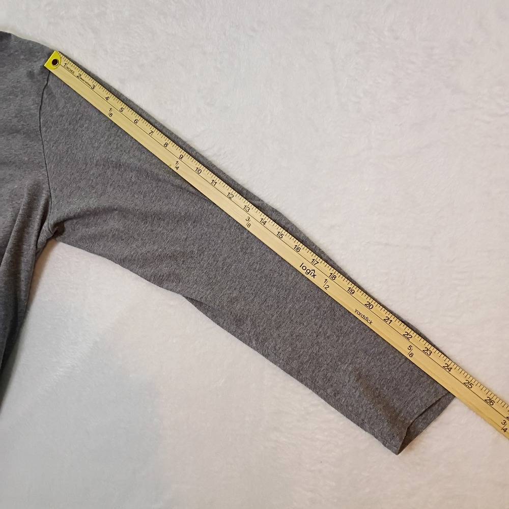 Eddie Bauer Men's Large Gray Long Sleeve Henley Shirt 3 Button - Picture 7 of 12
